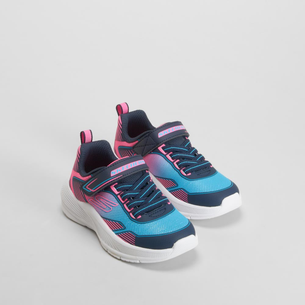 Deportiva Microspec Advance azul y rosa SKECHERS