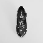 Zapato flamenco lunares tacón bajo negro OH GIRL!
