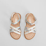 Sandalia multitiras brillantes blanca OH GIRL!