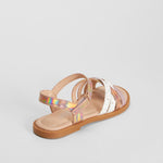 Sandalia multitiras print brillo rosa OH GIRL!