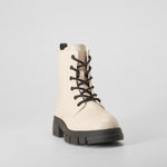 Bota militar acordonada blanca OH GIRL!
