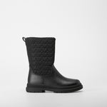 Bota alta acolchada corazones negra OH GIRL!
