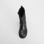 Bota alta acolchada corazones negra OH GIRL!