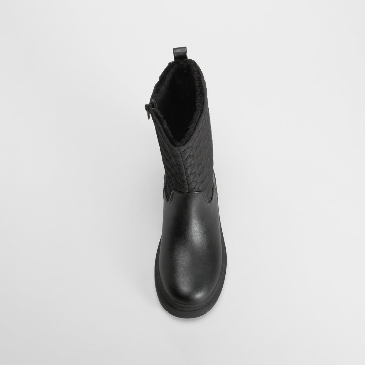 Bota alta acolchada corazones negra OH GIRL!