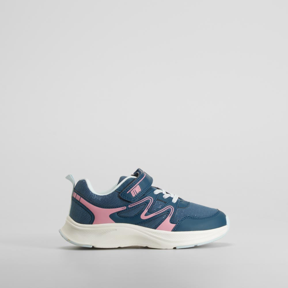 Deportiva running brillo velcro azul UTWO