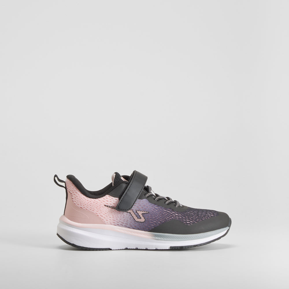 Zapatilla deportiva running fast negra y rosa UTWO