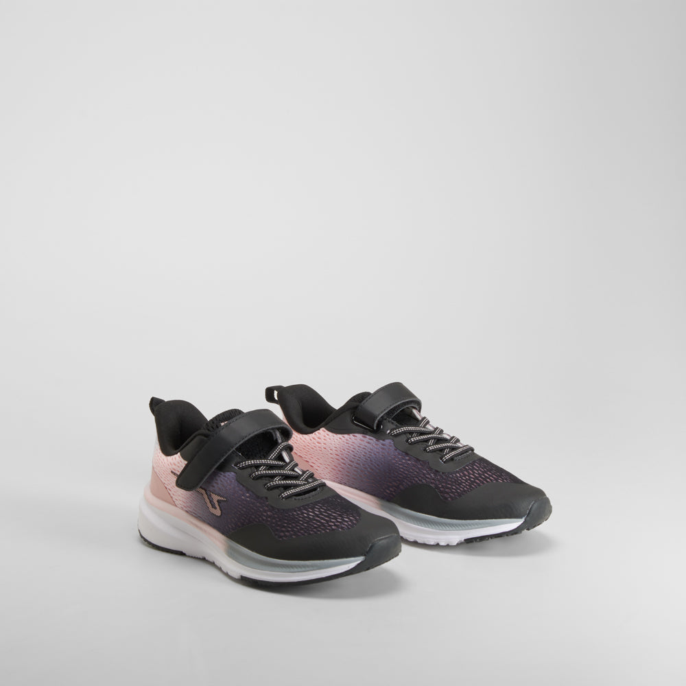 Zapatilla deportiva running fast negra y rosa UTWO