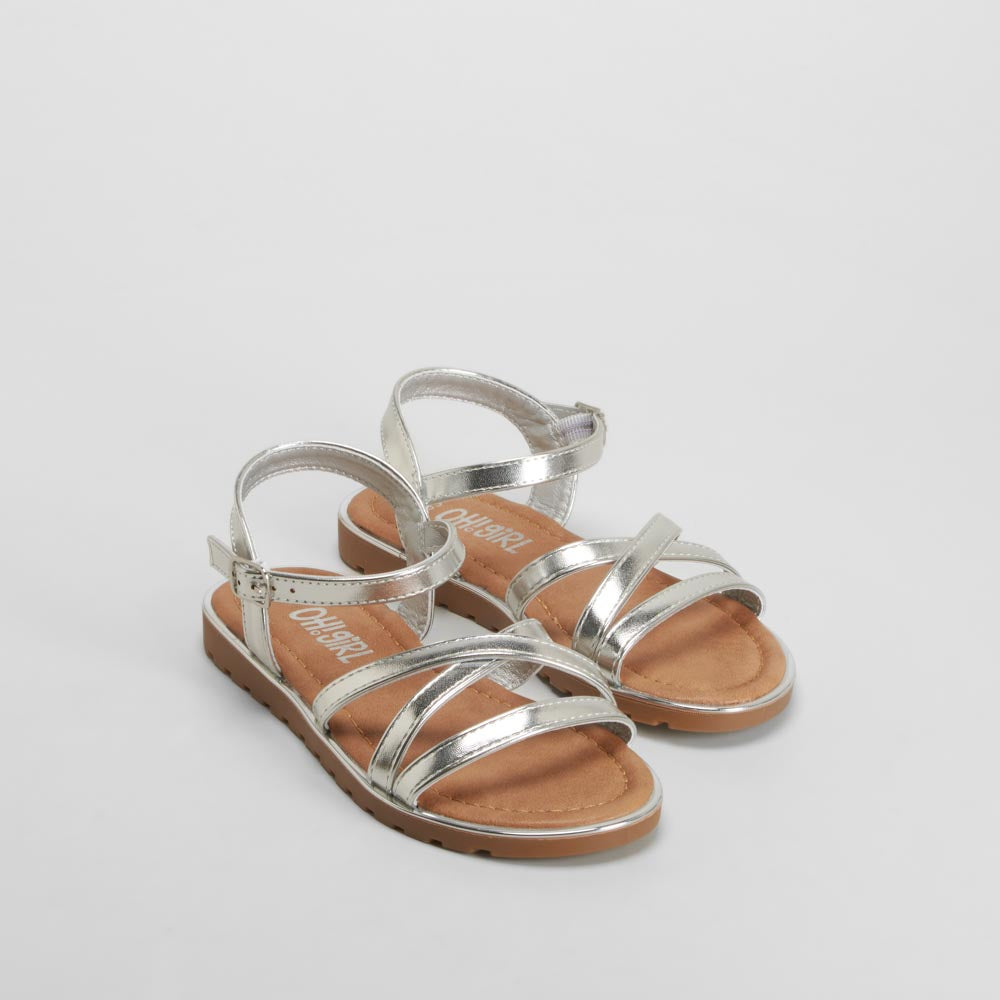 Sandalia abierta tiras beige OH GIRL!
