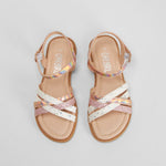Sandalia multitiras brillantes rosa OH GIRL!
