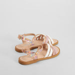 Sandalia multitiras brillantes rosa OH GIRL!