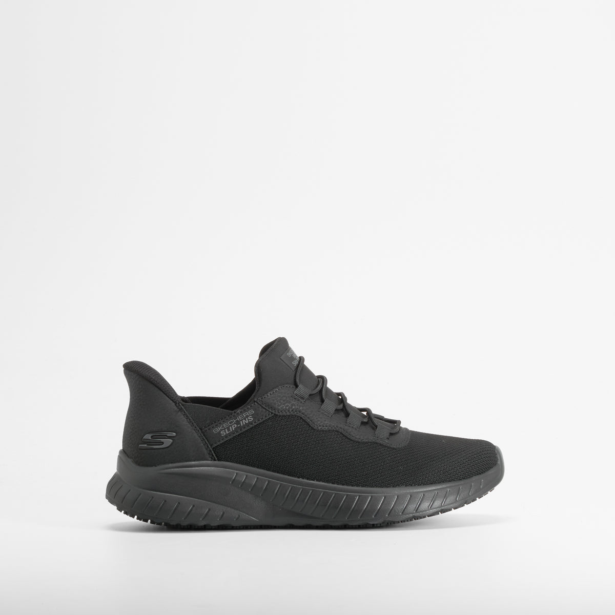 Zapatilla slip ins work squad negra SKECHERS