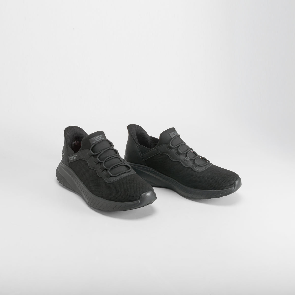 Zapatilla slip ins work squad negra SKECHERS