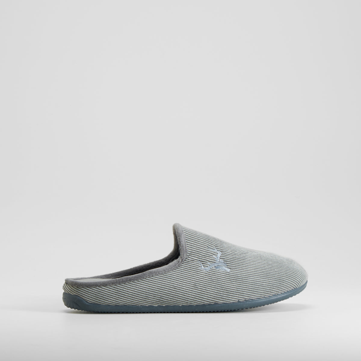 Zapatilla de casa efecto pana gris COMFEET