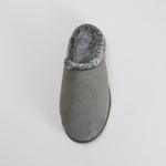 Zapatilla de casa microfibra pelo gris OLYNE