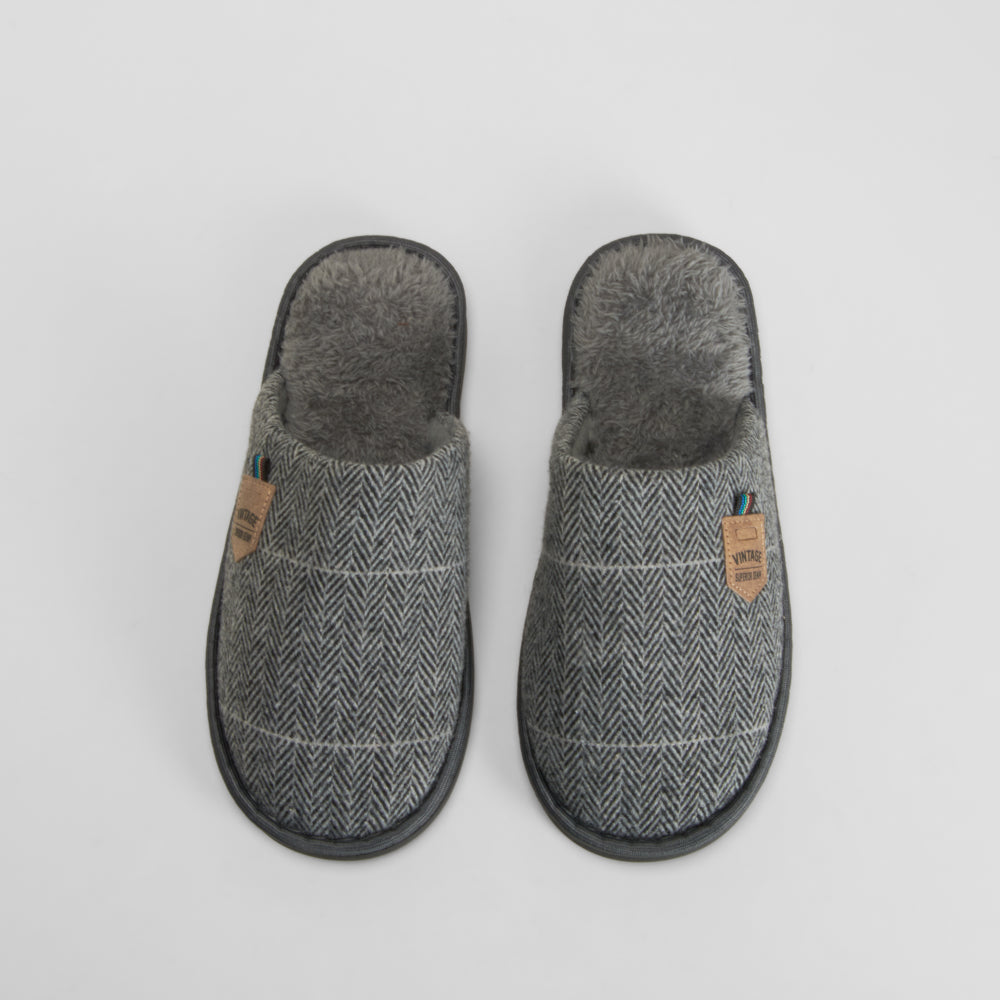 Zapatilla de casa espiga gris OLYNE