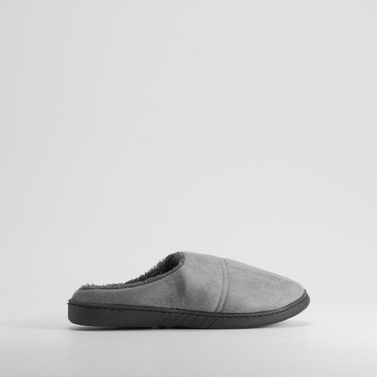 Zapatilla de casa pespuntes gris OLYNE