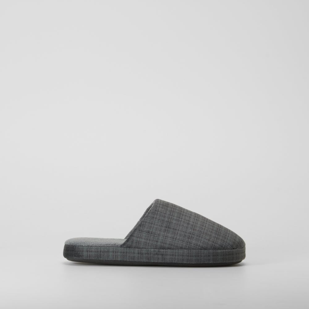 Zapatilla de casa destalonada textura gris OLYNE