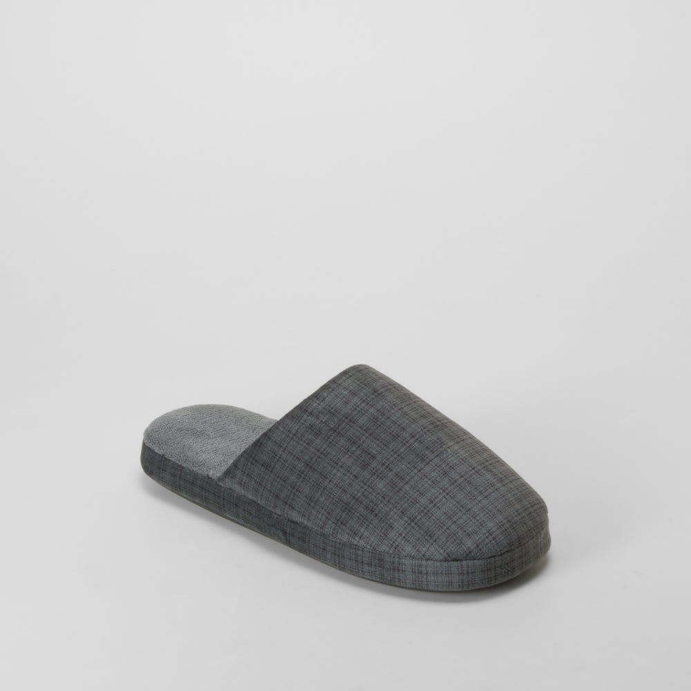 Zapatilla de casa destalonada textura gris OLYNE