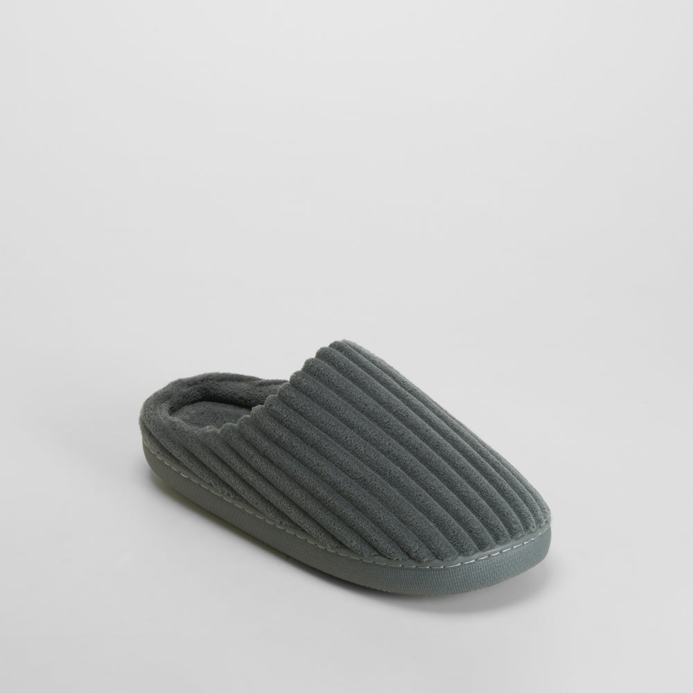 Zapatilla de casa pana gris OLYNE