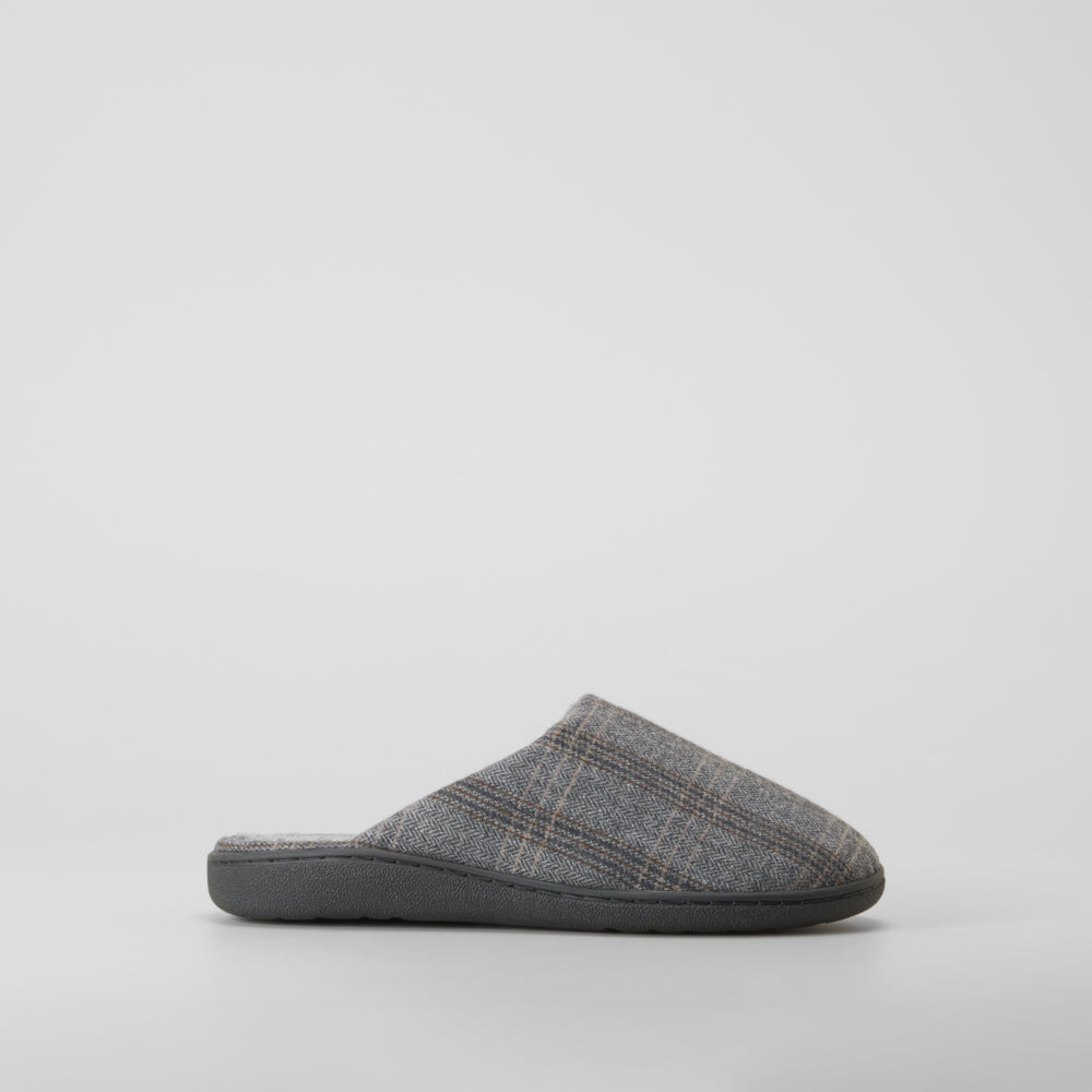 Zapatilla casa cuadros gris OLYNE