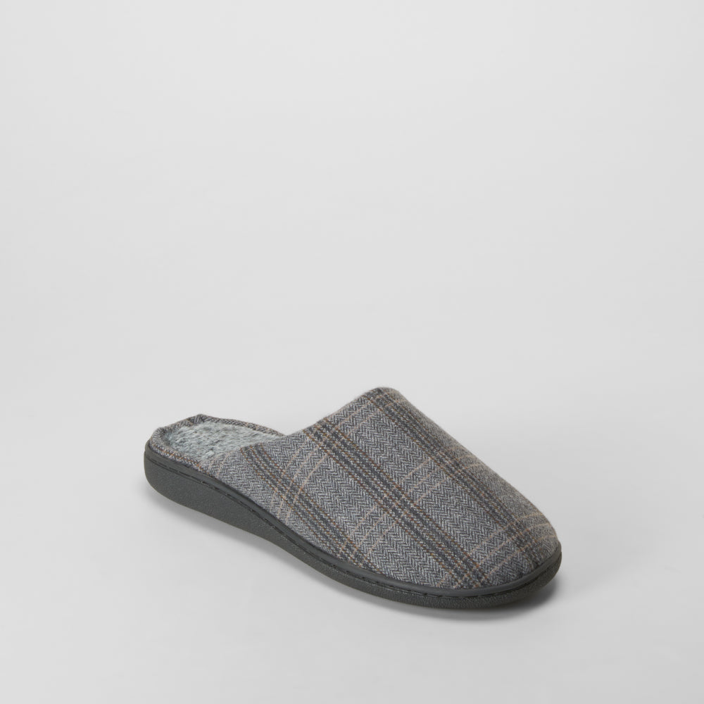 Zapatilla casa cuadros gris OLYNE