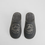 Zapatilla de casa bordado gris OLYNE