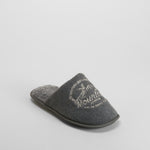 Zapatilla de casa bordado gris OLYNE
