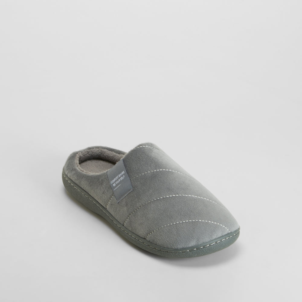 Zapatilla casa pespuntes gris OLYNE