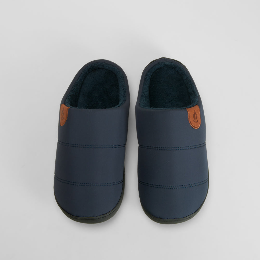 Zapatilla de casa semiabierta nylon azul OLYNE