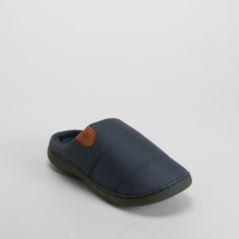 Zapatilla de casa semiabierta nylon azul OLYNE