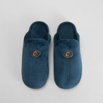 Zapatilla de casa destalonada azul OLYNE
