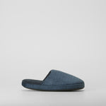 Zapatilla de casa destalonada cuadros azul OLYNE
