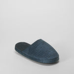 Zapatilla de casa destalonada cuadros azul OLYNE