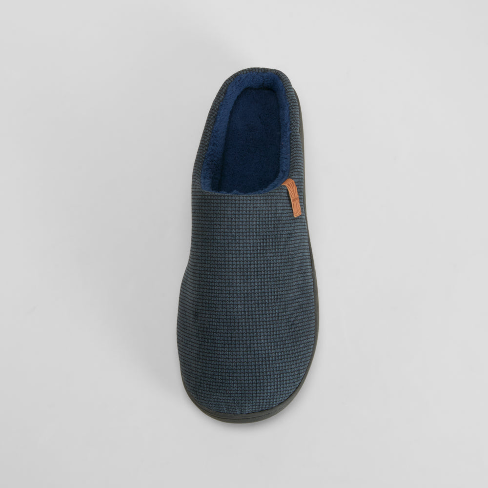 Zapatilla de casa textura azul OLYNE
