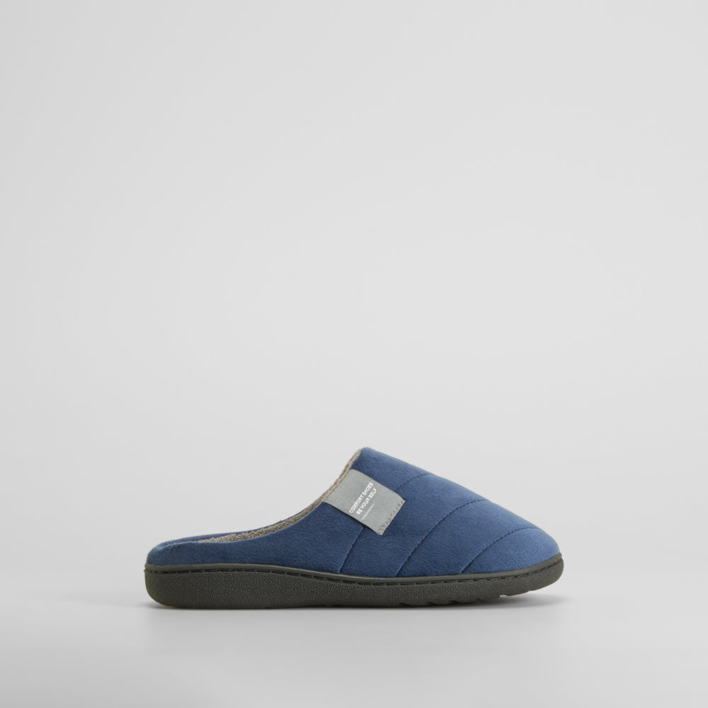 Zapatilla de casa detalles cómoda azul OLYNE
