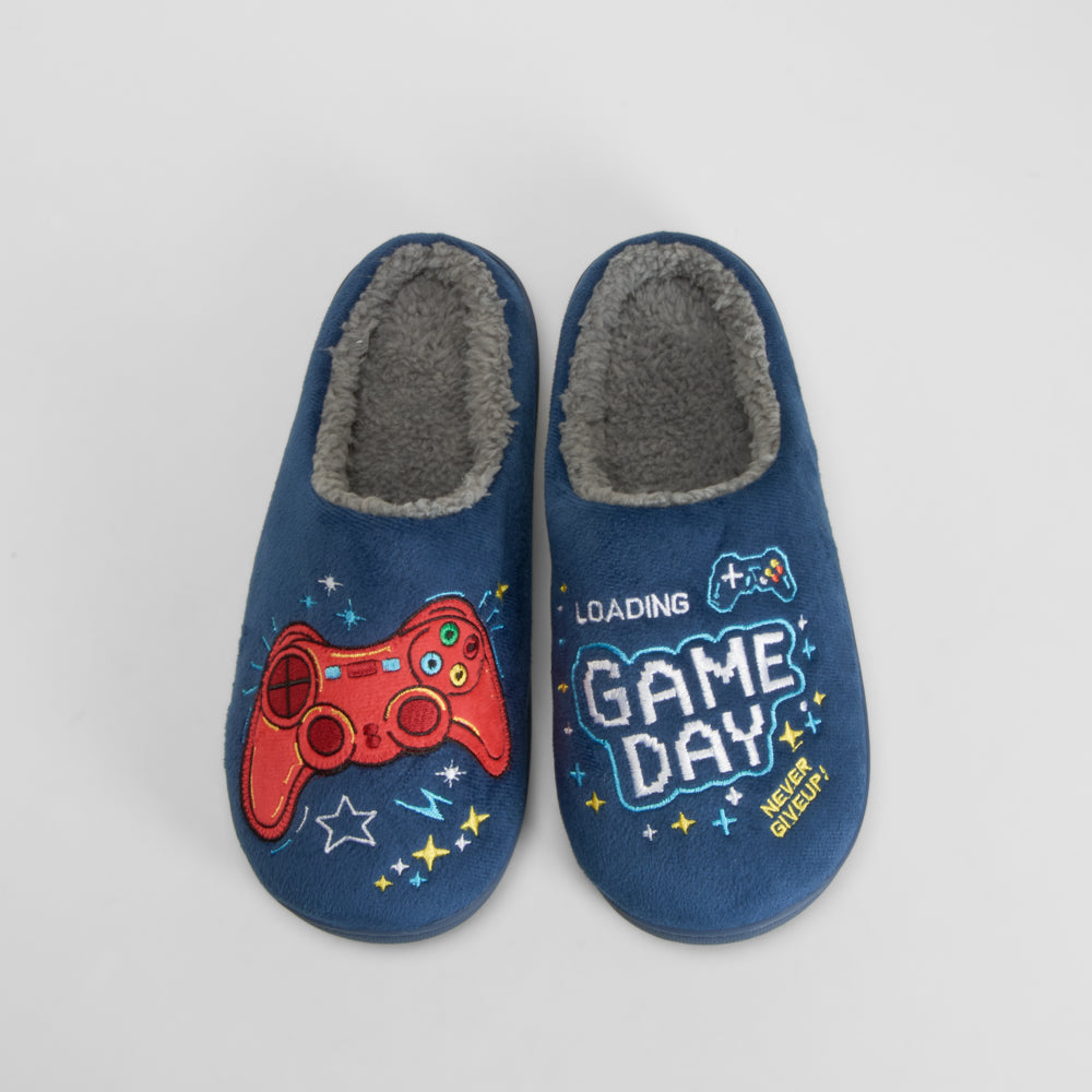 Zapatilla de casa dibujos Game Day azul OLYNE