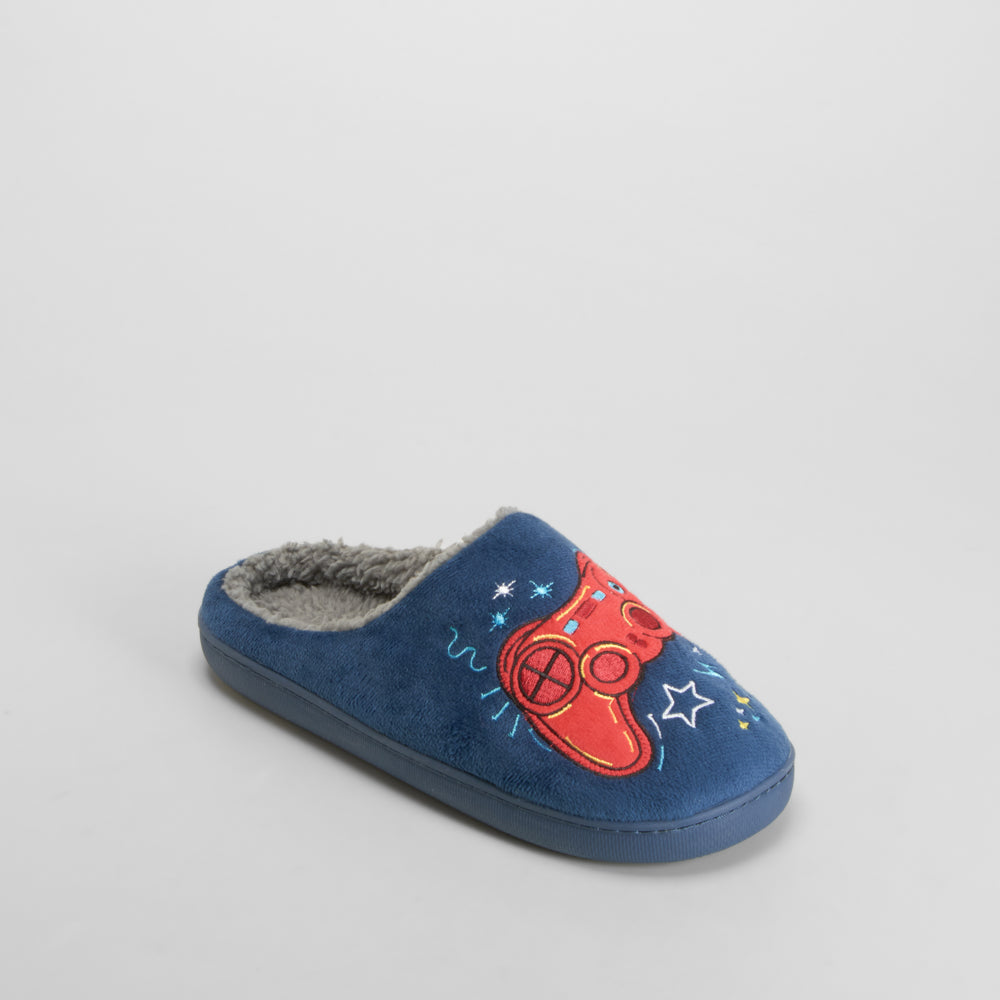 Zapatilla de casa dibujos Game Day azul OLYNE