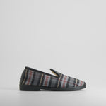 Zapatilla de casa cerrada cuadros gris OLYNE