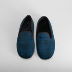 Zapatilla de casa cuadros azul OLYNE