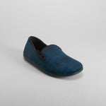 Zapatilla de casa cuadros azul OLYNE