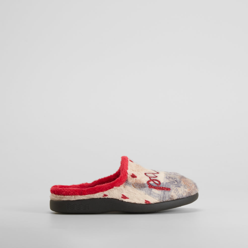 Zapatilla de casa Paris beige COMFEET