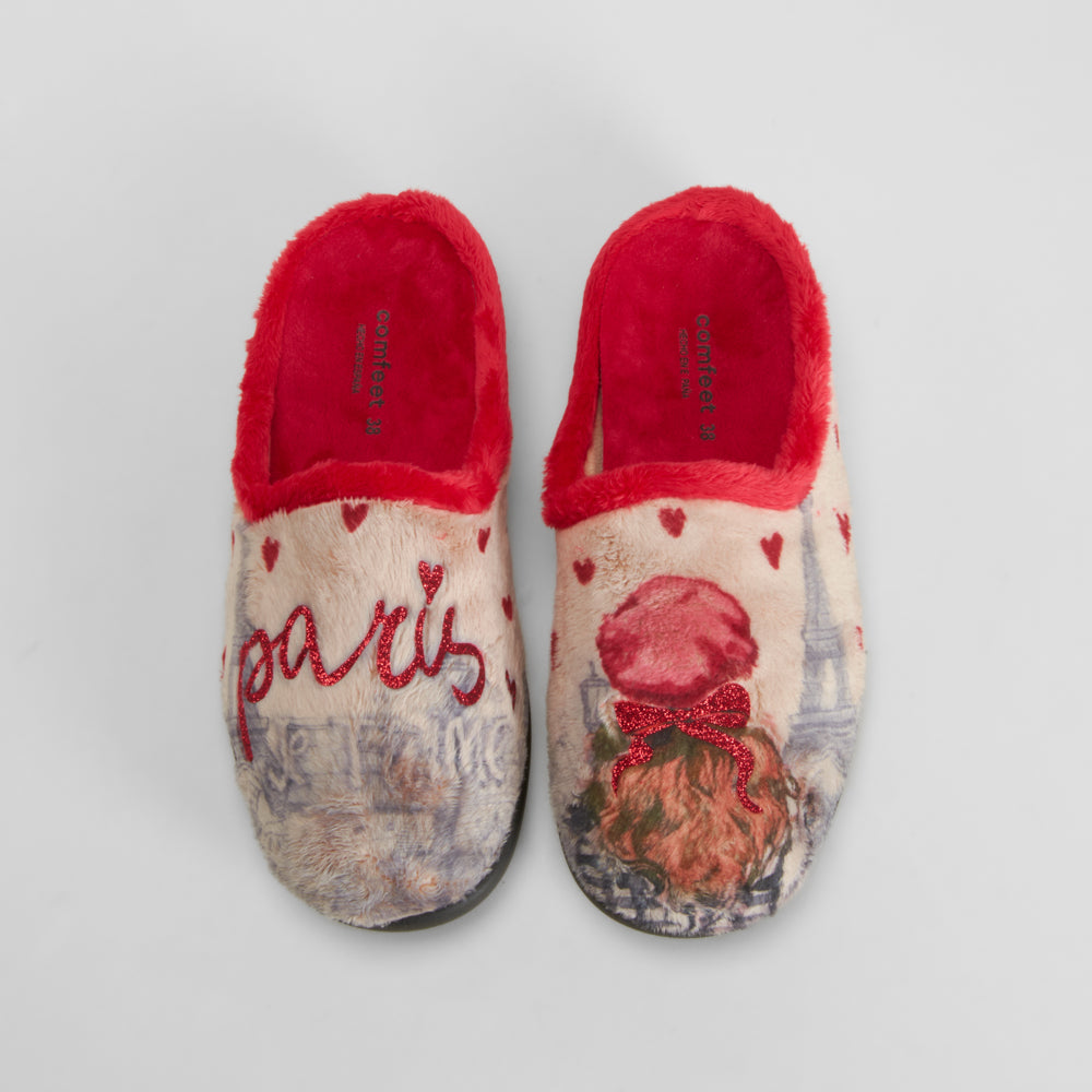 Zapatilla de casa Paris beige COMFEET