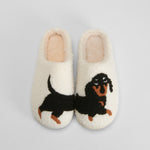 Zapatilla de casa diseño perro blanca OLYNE