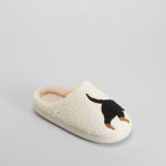 Zapatilla de casa diseño perro blanca OLYNE