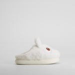 Zapatilla de casa semiabierta conejo blanca OLYNE