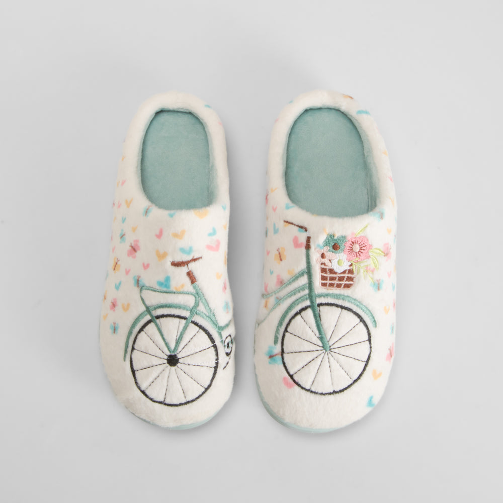 Zapatilla de casa bicicleta blanco OLYNE