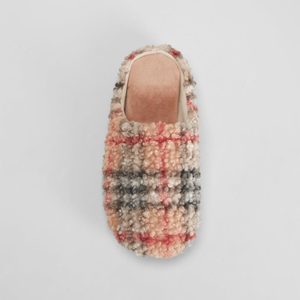 Zapatilla de casa borreguito beige OLYNE
