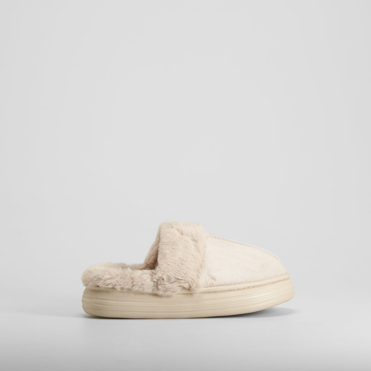 Zapatilla de casa pelo beige OLYNE