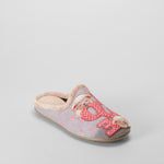 Zapatilla de casa estampado ovejitas gris OLYNE