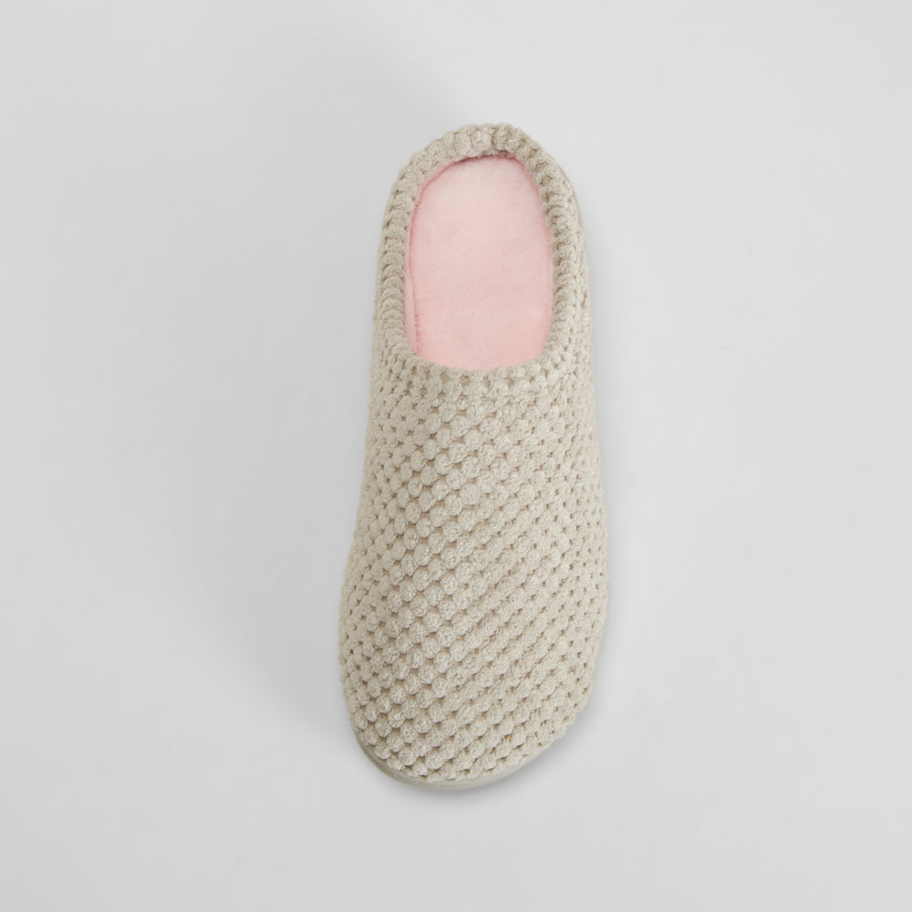 Zapatilla de casa textura gris OLYNE